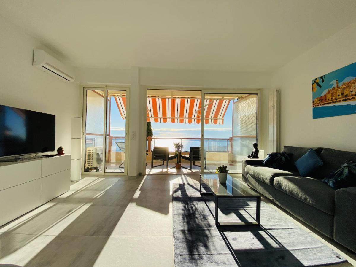 Le Vigia-Vue Mer-Terrasse-Climatisation-Parking Menton Buitenkant foto