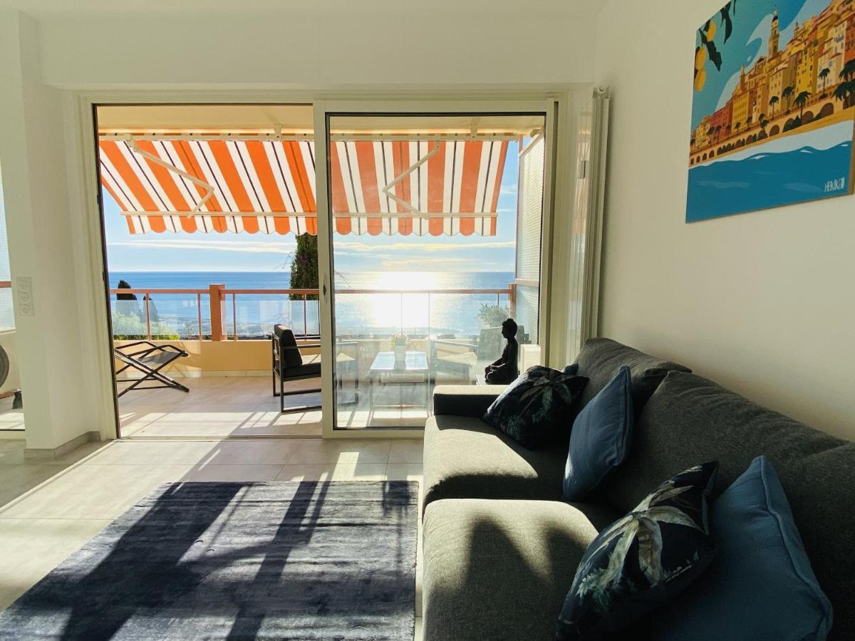Le Vigia-Vue Mer-Terrasse-Climatisation-Parking Menton Buitenkant foto