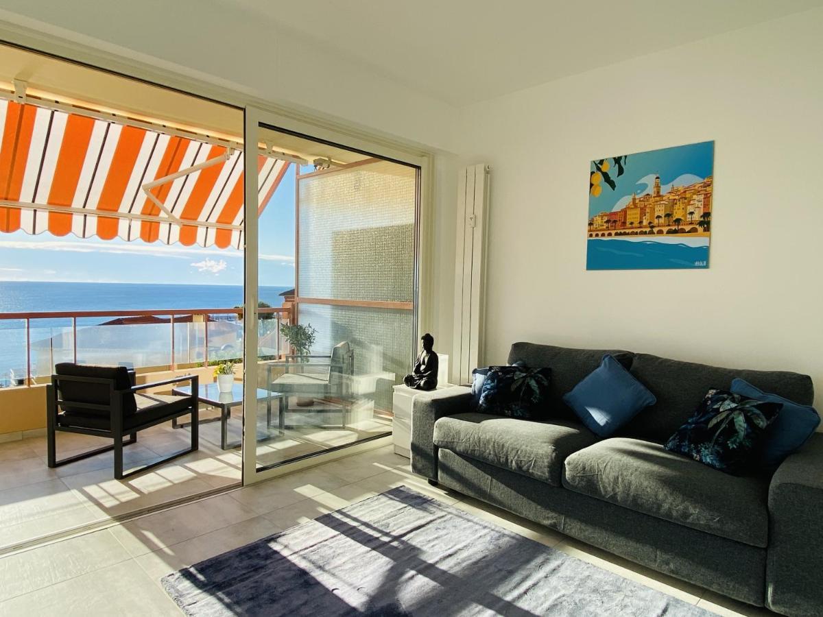Le Vigia-Vue Mer-Terrasse-Climatisation-Parking Menton Buitenkant foto