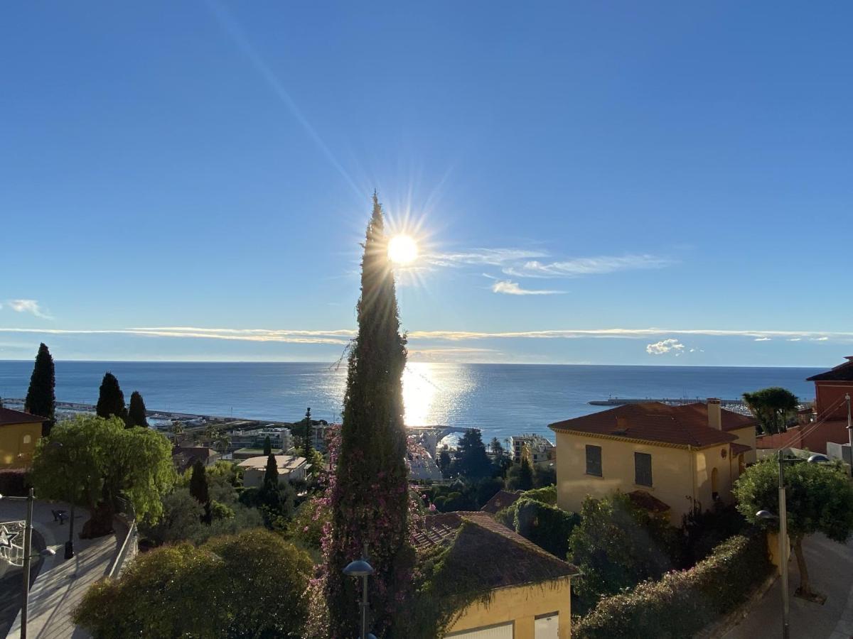 Le Vigia-Vue Mer-Terrasse-Climatisation-Parking Menton Buitenkant foto