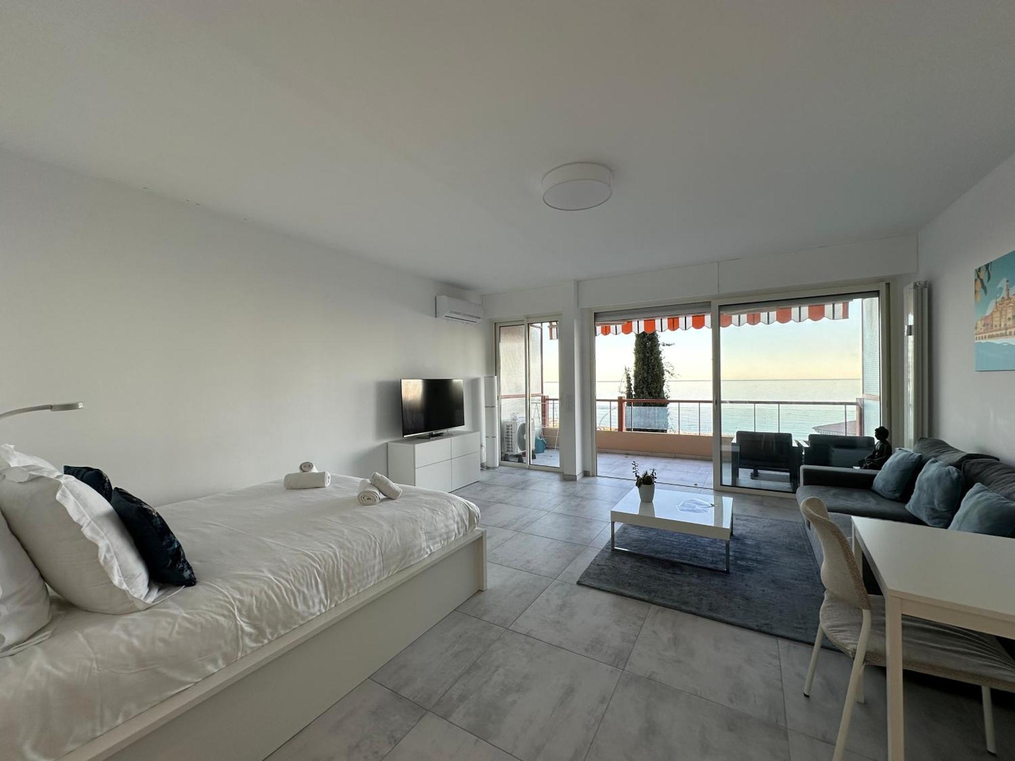 Le Vigia-Vue Mer-Terrasse-Climatisation-Parking Menton Buitenkant foto